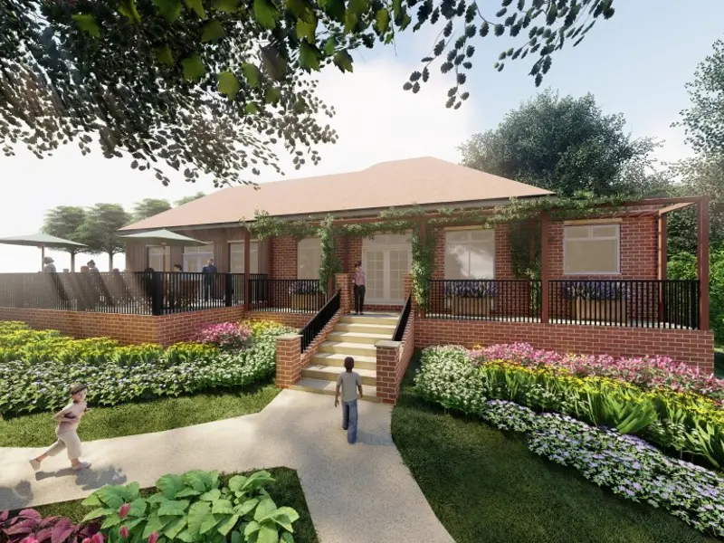 artists impression of park building