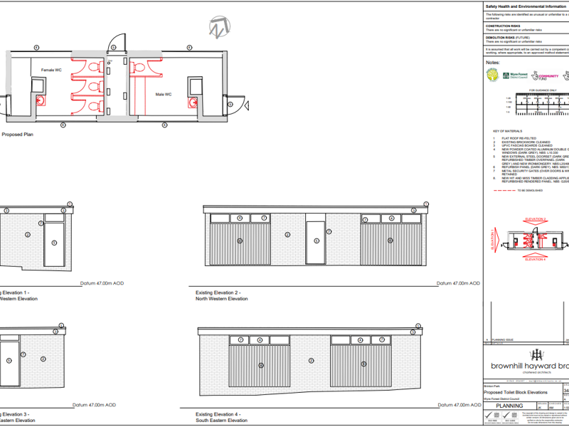 architects plans of proposals for park building